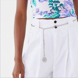 Urban Outfitters Pendant Chain Belt Silver